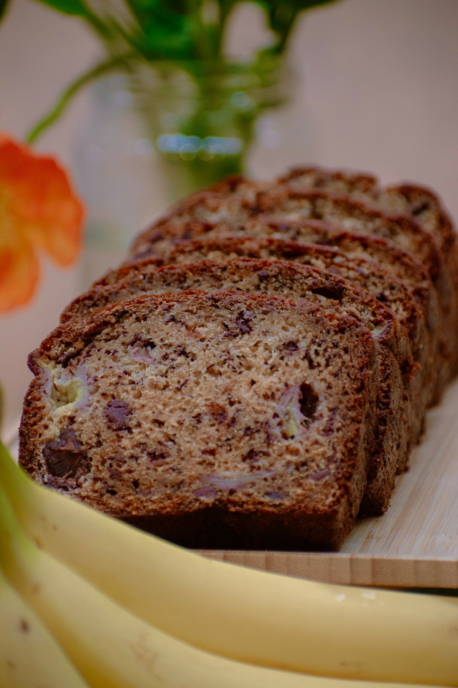 Banana Bread With Dark Chocolate Chunks (DF)